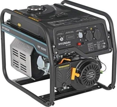 Бензиновый генератор Hyundai HHY 3020FE на колесах фото
