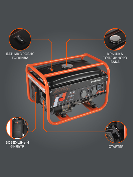 Бензиновый генератор PATRIOT GRS 2500 на колесах фото