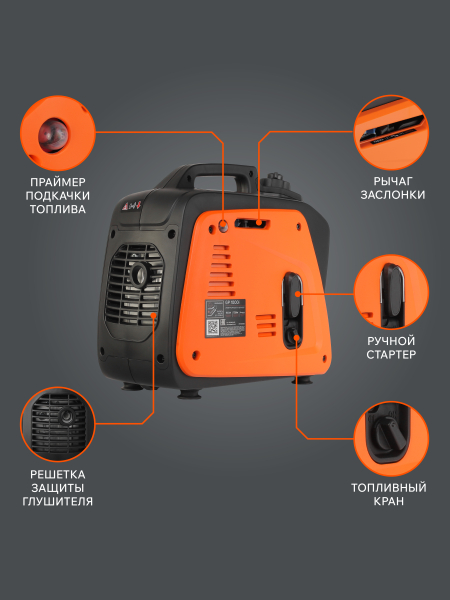 Бензиновый инверторный генератор PATRIOT GP 1000 i переносной фото