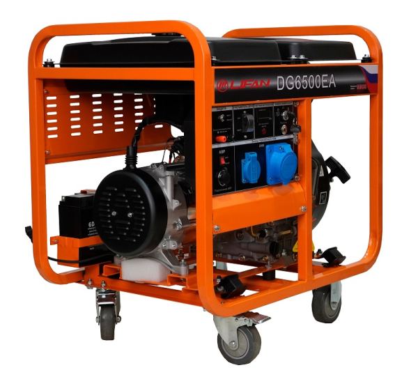 Дизельный генератор Lifan DG6500EA 00157306 передвижной фото