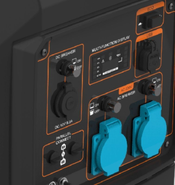 Бензиновый инверторный генератор Zongshen BQH 3500 на колесах фото