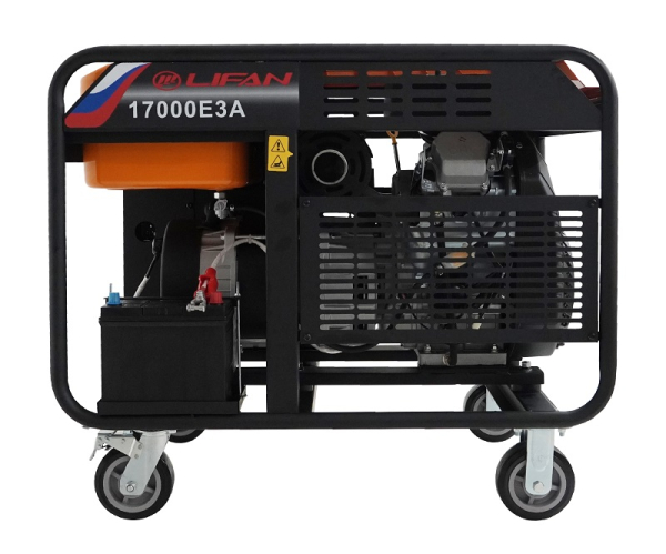 Бензиновый генератор Lifan 17000E3A на колесах фото