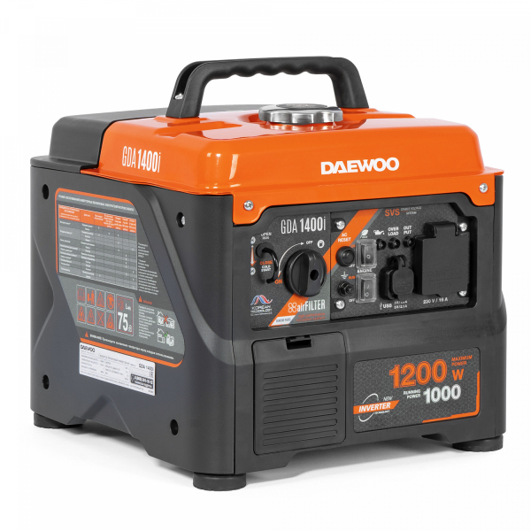 Бензиновый инверторный генератор DAEWOO GDA 1400i для дачи фото