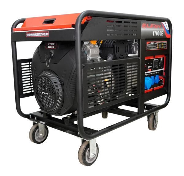 Бензиновый генератор Lifan 17000E на колесах фото