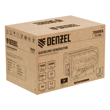 Бензиновый генератор DENZEL PS 70 EA фото