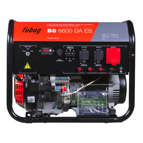 Бензиновый генератор Fubag BS 6600 DA ES 646282 асинхронный фото