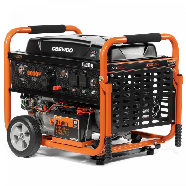 Бензиновый генератор DAEWOO GDA 9500E на колесах фото