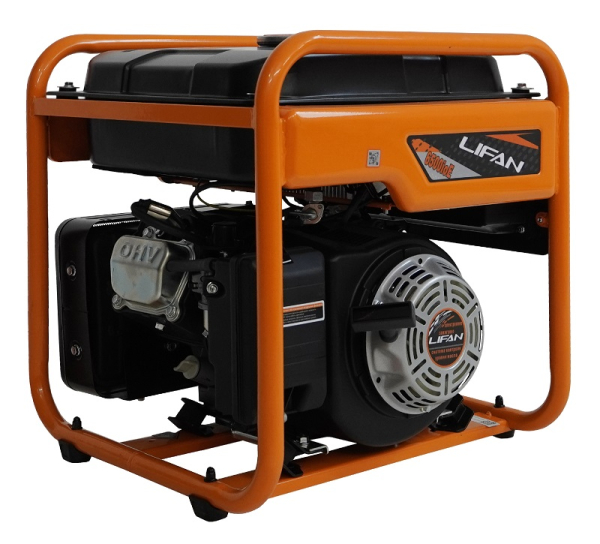 Бензиновый инверторный генератор Lifan 6500IOE на колесах фото
