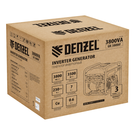 Бензиновый генератор DENZEL GK-3800iF фото