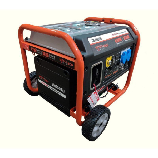 Бензиновый инверторный генератор Mitsui ZM 4500 IU на колесах фото