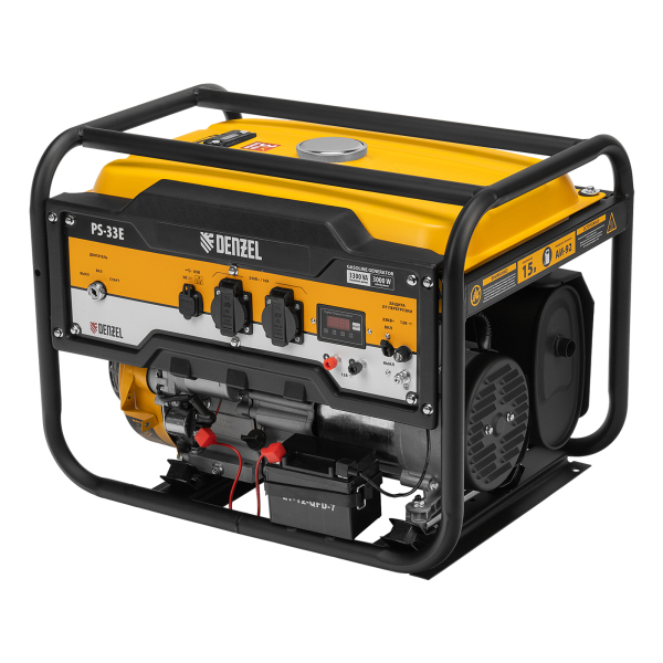 Бензиновый генератор DENZEL PS-33E для дачи фото