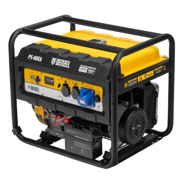 Бензиновый генератор DENZEL PS 80 EA для гаража фото