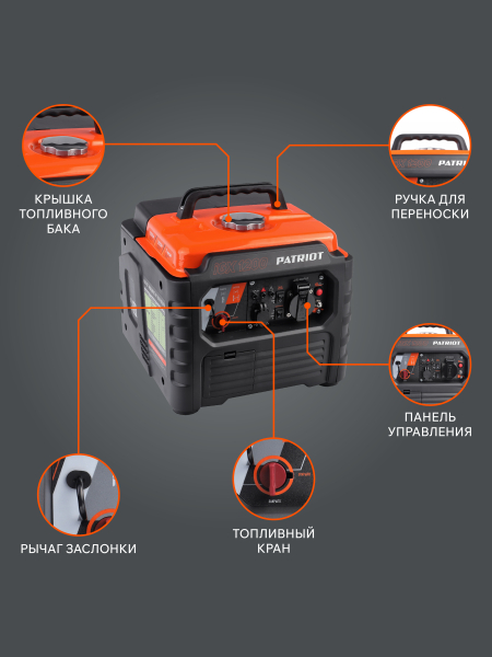 Бензиновый инверторный генератор PATRIOT iGX 1200 переносной фото
