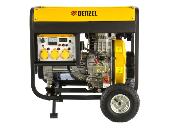 Дизельный генератор DENZEL DD6300Е 94657 передвижной фото