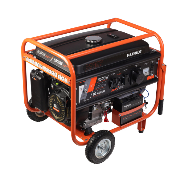 Бензиновый генератор PATRIOT SRGE 7200 E на колесах фото