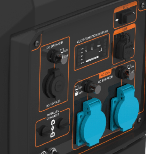 Бензиновый инверторный генератор Zongshen BQH 4000 на колесах фото