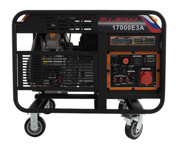 Бензиновый генератор Lifan 17000E3A на колесах фото