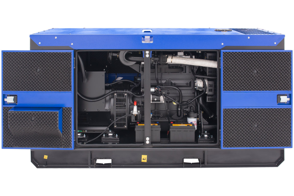 Дизельный генератор ТСС ЭД-40-Т400 с АВР в шумозащитном кожухе на прицепе 025350 передвижной фото