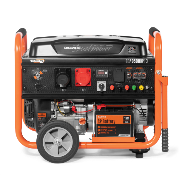 Бензиновый генератор DAEWOO GDA 9500DPE-3 на колесах фото