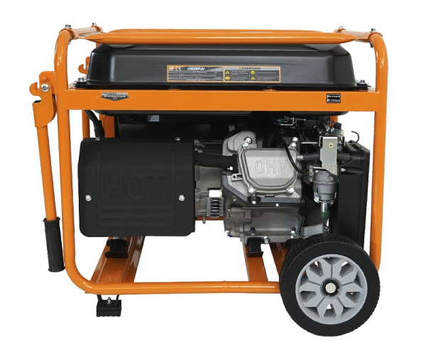 Бензиновый генератор Lifan 10500EA-3U с датчиком моточасов (с мощн без огранич при 1-но и 3-х фазном режиме) на колесах фото