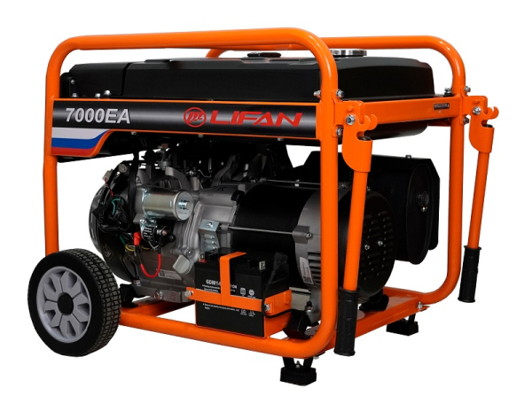 Бензиновый генератор Lifan 6 GF-5A (7000EA) на колесах фото