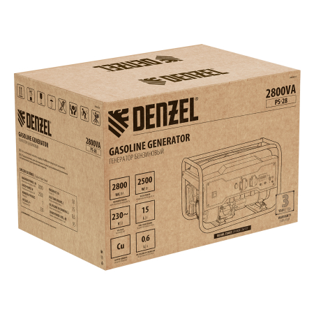 Бензиновый генератор DENZEL PS 28 фото