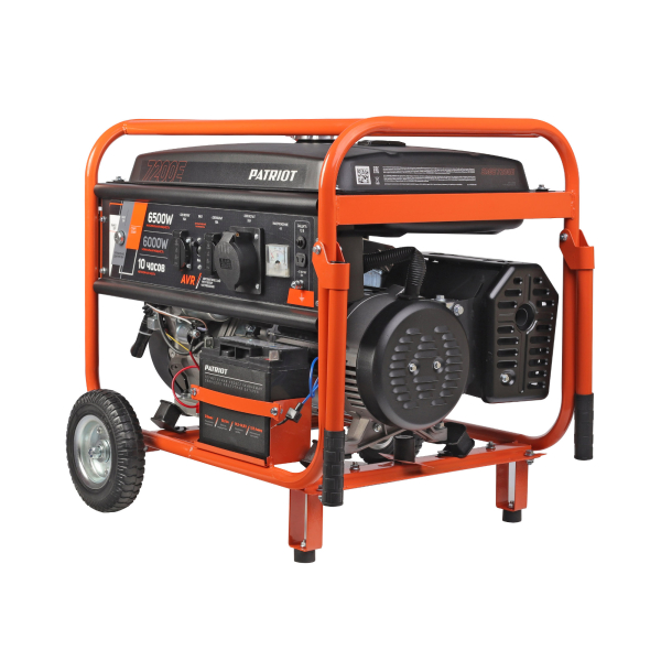 Бензиновый генератор PATRIOT SRGE 7200 E на колесах фото