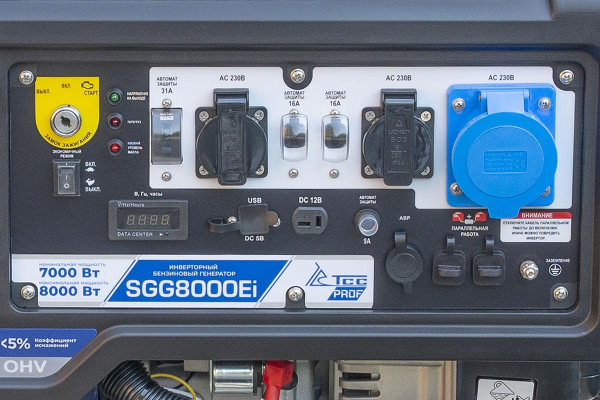 Бензиновый инверторный генератор ТСС SGG 8000Ei с блоком АВР фото