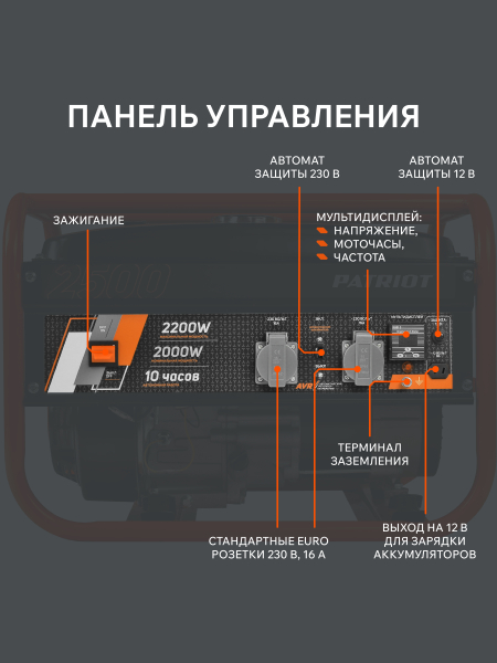 Бензиновый генератор PATRIOT GRS 2500 на колесах фото