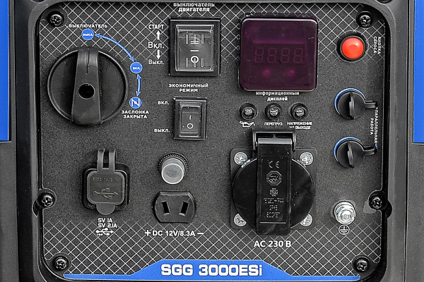 Бензиновый инверторный генератор ТСС SGG 3000ESi (Запуск с кнопки) армейский фото