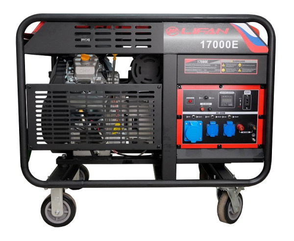Бензиновый генератор Lifan 17000E портативный фото