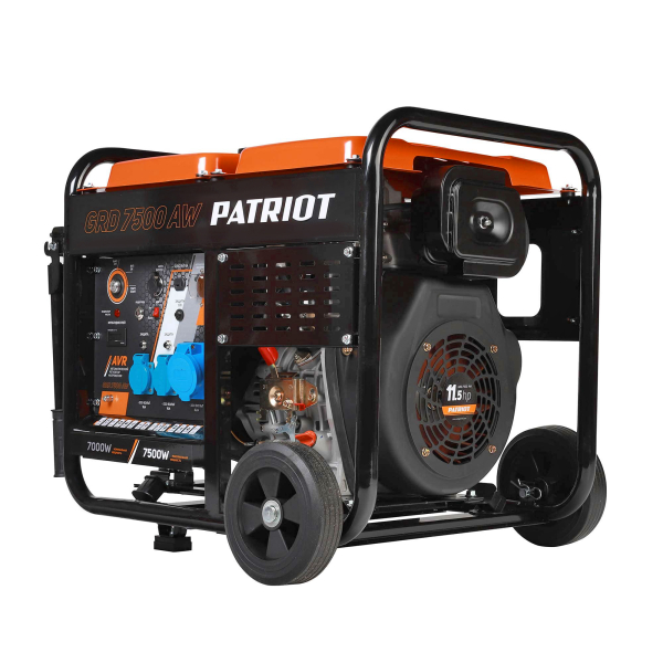 Дизельный генератор PATRIOT GRD 7500 AW 472702275 на колесах фото