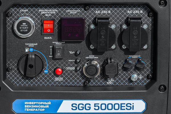 Бензиновый инверторный генератор ТСС SGG 5000ESi армейский фото