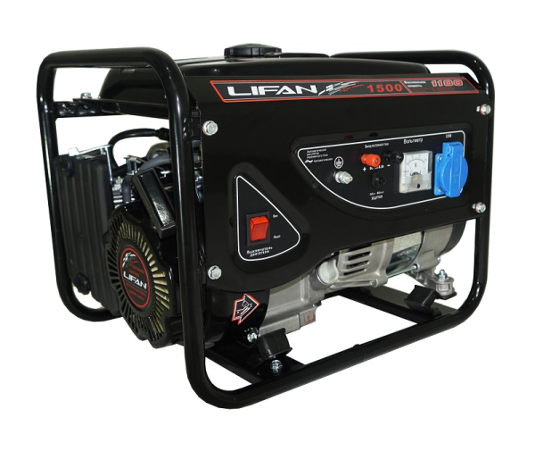 Бензиновый генератор Lifan 1 GF-3 (1500) на колесах фото