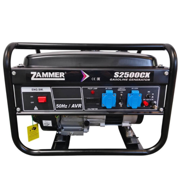 Бензиновый генератор Zammer S2500CX на колесах фото