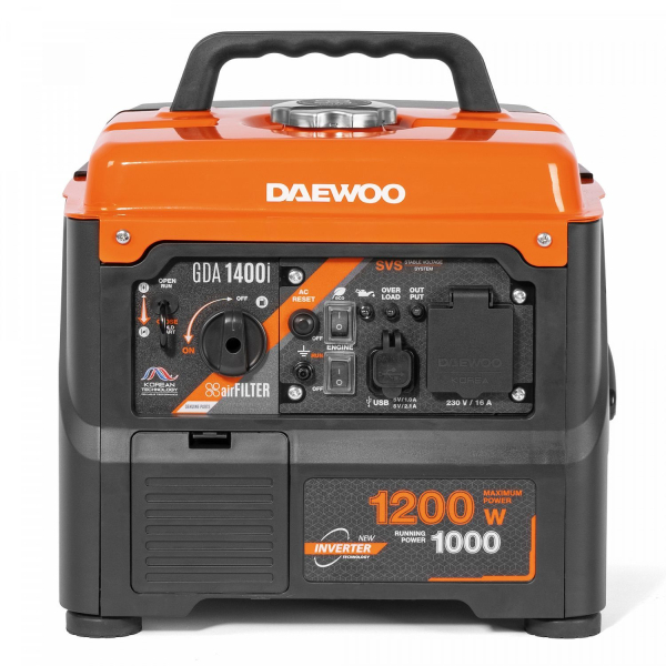 Бензиновый инверторный генератор DAEWOO GDA 1400i передвижной фото
