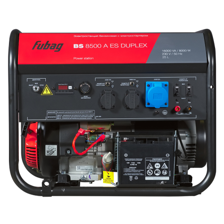 Бензиновый генератор Fubag BS 8500 A ES DUPLEX + Комплект колес и ручек + Масло универсальное Fubag Extra (SAE 10W40) в ПОДАРОК! фото