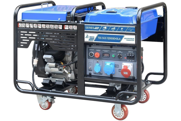 Бензиновый генератор ТСС SGG 12000EH3LA в кожухе МК-2.1 промышленный фото