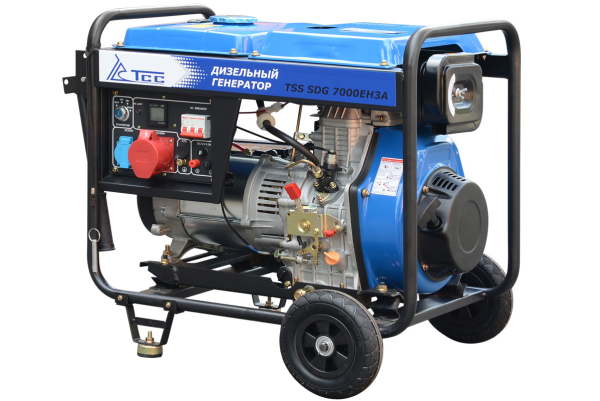 Дизельный генератор ТСС SDG 7000EH3A в кожухе МК-2.1 034168 для гаража фото