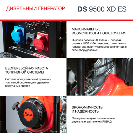 Дизельный генератор Fubag DS 9500 XD ES фото