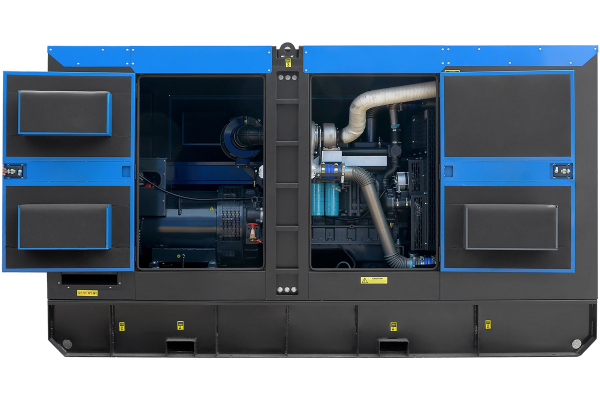 Дизельный генератор ТСС ЭД-250-Т400 с АВР в шумозащитном кожухе на прицепе 025293 передвижной фото