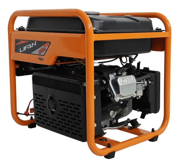 Бензиновый инверторный генератор Lifan 6500IOE передвижной фото