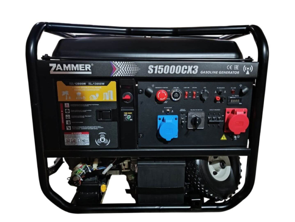 Бензиновый генератор Zammer S15000CX3 - 12кВт для газового котла фото