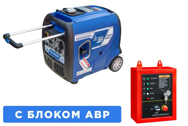 Бензиновый инверторный генератор ТСС SGG 4000ESi с блоком АВР для дачи фото
