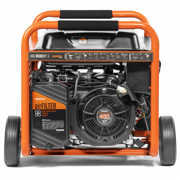 Бензиновый генератор DAEWOO GDA 9500DPE-3 на колесах фото