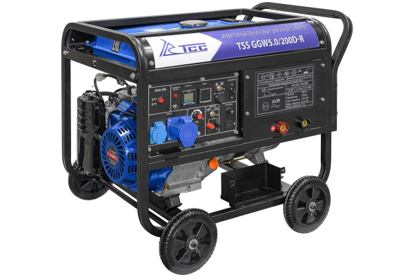Бензиновый сварочный генератор ТСС GGW 5.0/200D-R для гаража фото
