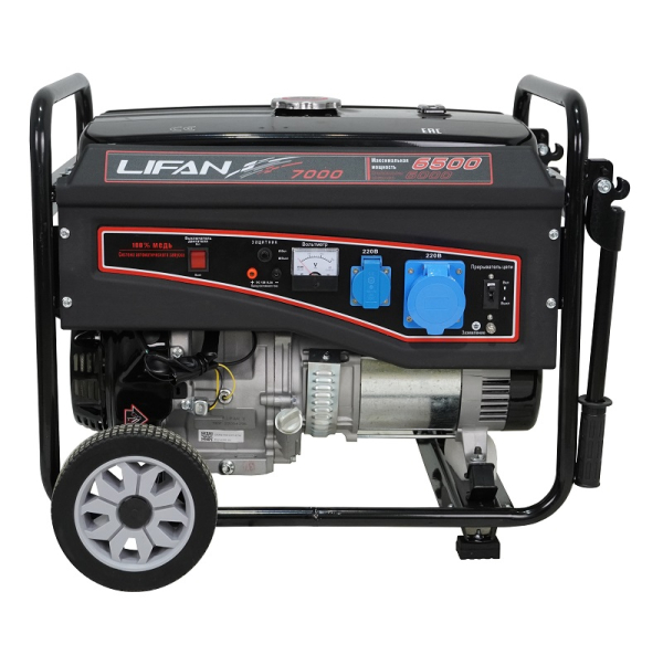 Бензиновый генератор Lifan 6 GF-3 (LF7000) на колесах фото